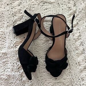 Madden Girl Black Suede Heels with Bow